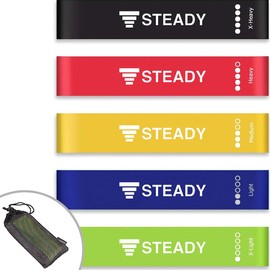 STEADY ST103 Training Tube, Designed in Japan, Set of 5 Different Strengths, Storage Bag, Training Video Included
