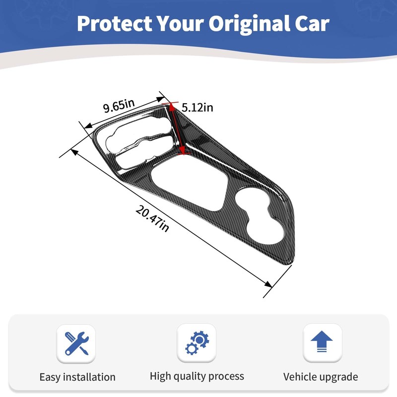 RT-TCZ for Challenger Carbon Fiber Center Console Gear Shift Panel
