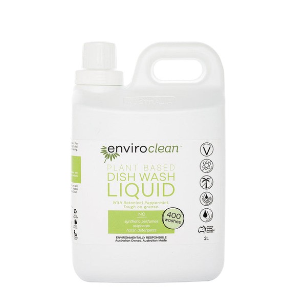 ENVIROCLEAN Plant Based Botanical Peppermint Dish Wash Liquid 2L