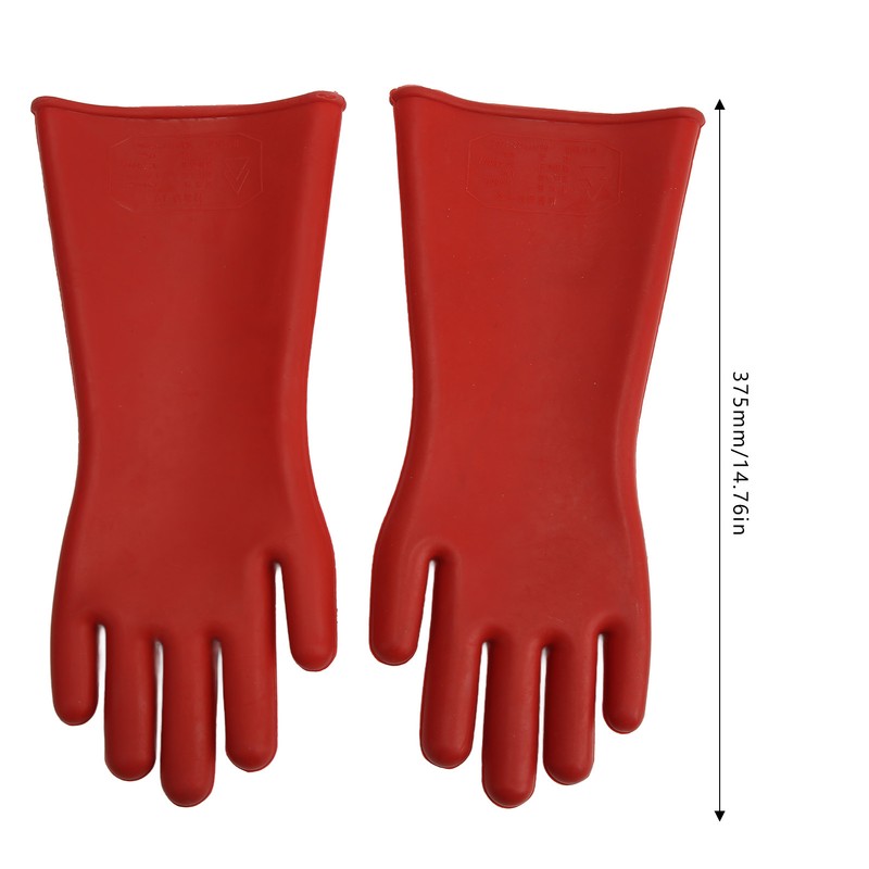 Pair of Electrical Insulated Gloves Natural Rubber Anti Electricity 10000V
