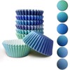 Gcardist 300-Count Gradient Cupcake Liners Cupcake Cups Food Grade Blue