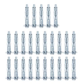 25pcs M6×37 Plasterboard Fixings Hollow Wall Anchor Hollow Wall Fixings Drywall Anchor Plugs m6 Wall Anchor Dry Wall Anchor Screws Heavy Duty Metal Fixings Anchors for Drywall Sheetrock Wall Fixings