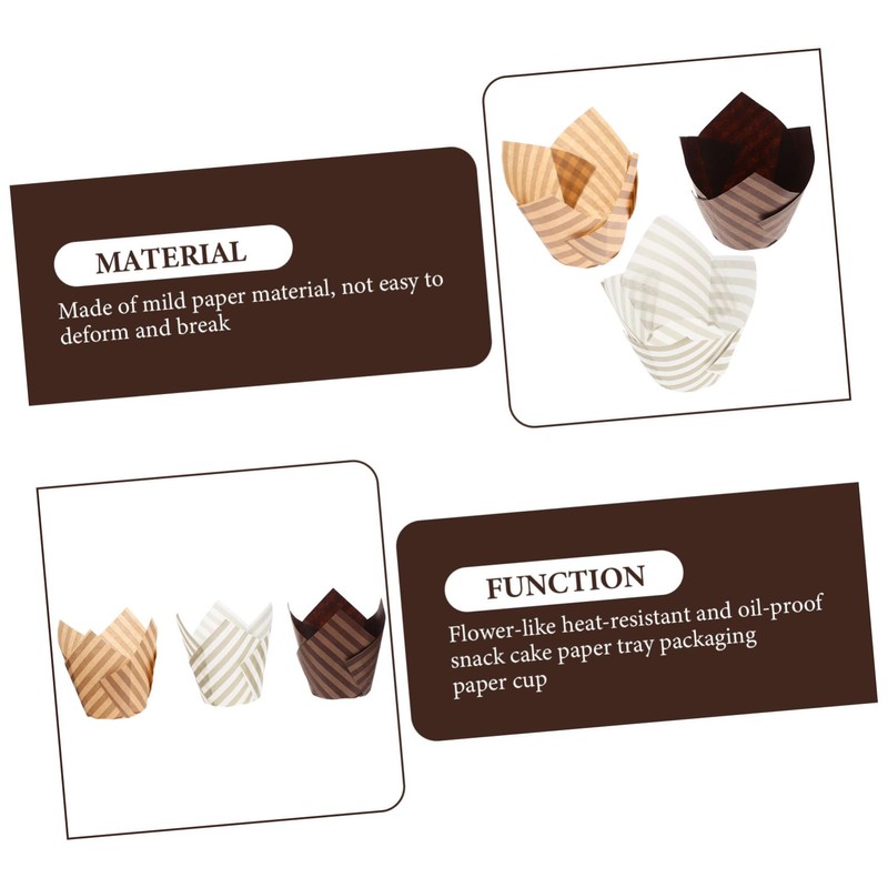 iplusmile 1set Flower Shaped Paper Cupcake Liners High Temperature Baking