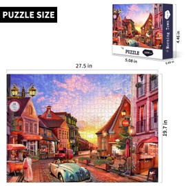 Jigsaw Puzzle for Adults 1000 Piece - Adult Puzzles Colorful House - Difficult Challenging Puzzles for Adults, Gifts for Adult, Teens, Puzzle Perfect for Game Nights