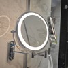 JANEEVA 8" Wall Mounted Lighted Makeup Mirror,Rechargeable Double Sided 1X/10X