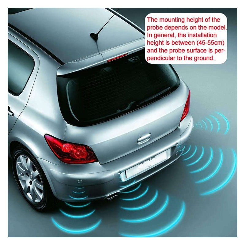 Riloer Car Front and Rear Security Reversing Radar Kit, LED