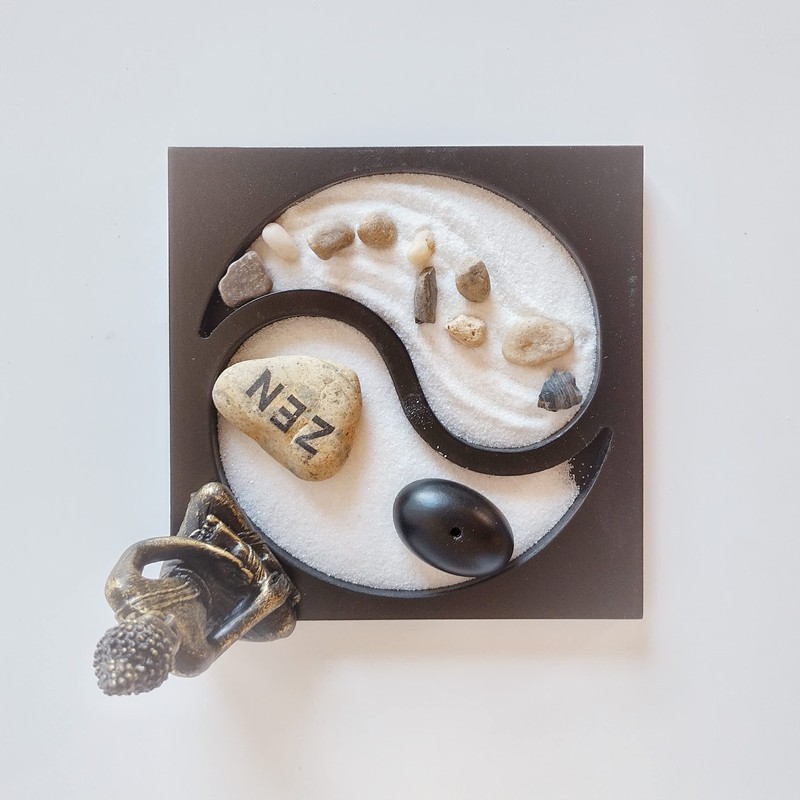 Japanese Miniature Zen Garden Set for Meditation, Home Decor or