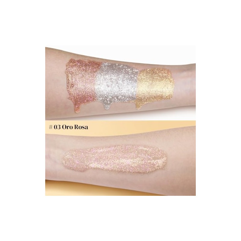 UCANBE Iluminador corporal hidratante con brillo, gotas luminizadoras para el