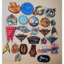 Vintage Star Trek Embroidered Patch Lot of 25+  Instant Collection (PatchLot-01)