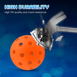 Geekman High Performance Pickleballs for Outdoor Sports, Delivers Consistent Bounce and True Flight Meeting USAPA Specs, 6 Pack Set