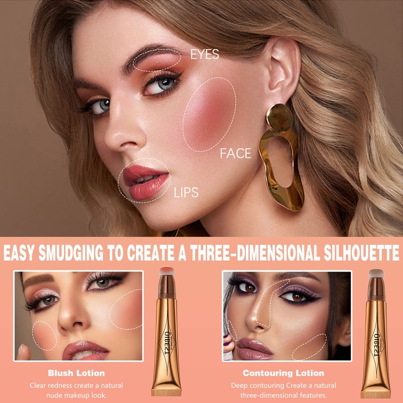 Liquid Blush Made of Stick, Rouge Highlighter Stick, with Soft