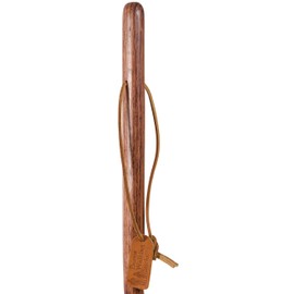 Brazos Trekking Hiking Pole or Walking Stick Handcrafted of Lightweight Wood & Made in the USA, Traditional, Red Oak, 58"