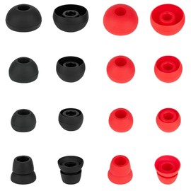 Replacement Silicone Ear Tips Earbuds Eargels Earpads Compatible with Powerbeats 1/2/3 Wireless Beats by Dre Headphones,Earbud Tips (8 Pairs