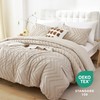 YIRDDEO Taupe King Size Comforter Set 3Pcs, Boho King Comforter