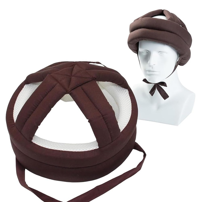 Exqufood Elderly Protective Helmet, Safety Helmet Adjustable Breathable Seniors Fall