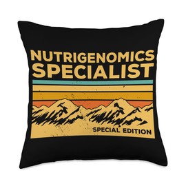 Nutrigenomics Specialist Gifts Vintage Nutrigenomics Specialist Throw Pillow, 18x18, Multicolor