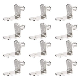 sourcing map Shelf Support 6 mm L Shape Support Cabinet Shelf Bracket Wedge with Hole Pack of 40