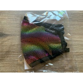 MASQD RAINBOW CRYSTAL SPARKLE FACE MASK NEW