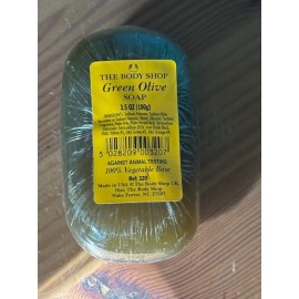 The Body Shop NEW SEALED THE BODY SHOP GREEN OLIVE BAR SOAP 100% VEGETABLE BASE 3.5 OZ RARE