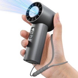 Honeasort Portable Handheld Turbo Fan | Speed(1-120) Adjustable Mini Fan featuring Cooling Mode | 5000mAh Rechargeable Battery | Metal Body & LED Display | Gifts for Men Women, Camping & Outdoor