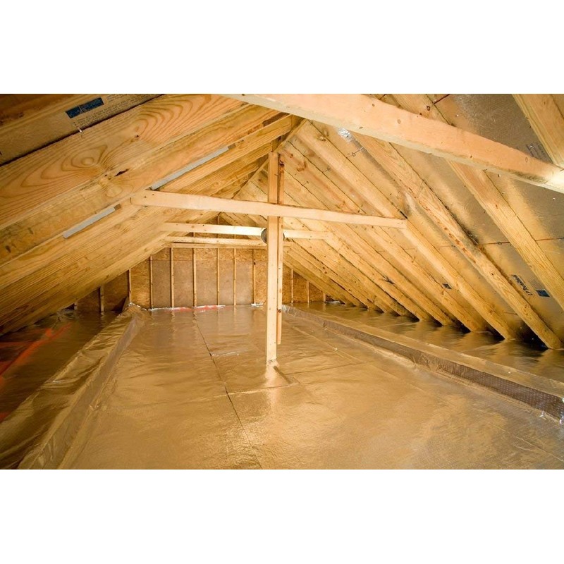 250 sqft Aluminum Foil Barrier Insulation Sauna Vapor Barrier Waterproof
