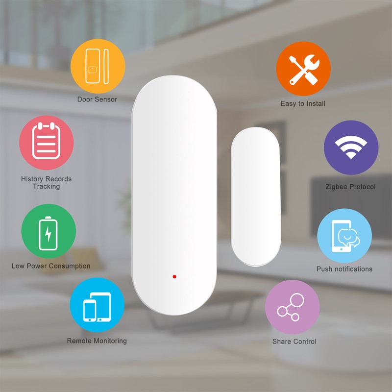 Zigbee Smart Door Sensor Tuya APP Control Door Open /