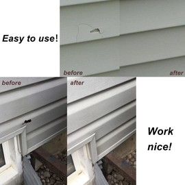 LitKiwi 10PCS Vinyl Siding Repair Tapes-6"x8"(15cm x 20cm), Durable Self-Adhesive PVC Tape to Cover Cracks, Holes, or Blemishes on Sidings