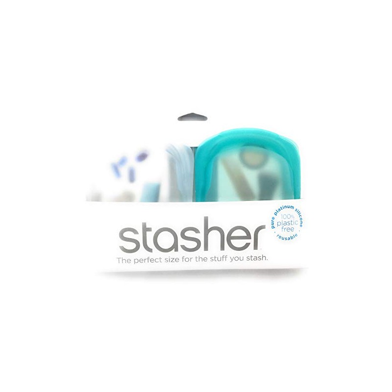 Stasher Clear And Aqua Pocket