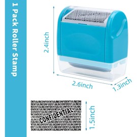 Address Blocker Stamp - 1.5-Inch Wide Identity Theft Protection Roller - Confidential Data Defender Privacy Stamp for Mailing, Envelopes, and Packages - Compact and Long-Lasting