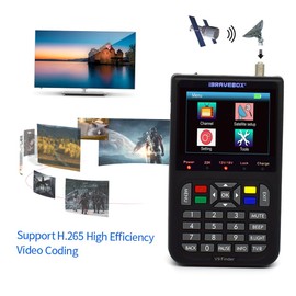 Mingzhe V9 Finder Digital Satellite Finder LCD Satellite Finder Digital Satellite Signal Finder Meter Satellite Meter Satellite Finder 3.5 inch LCD Digital Display Satellite Television