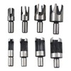ALL-CARB 8Pcs Wood Plug Cutter Carbon Steel Straight and Taper