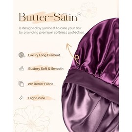 Yanibest Gorros Satén Dormir Este Gorro Seda Adapta Mayoría Cabezas Perfecto Todo Tipo Cabello Adecuado Mujeres Hombre
