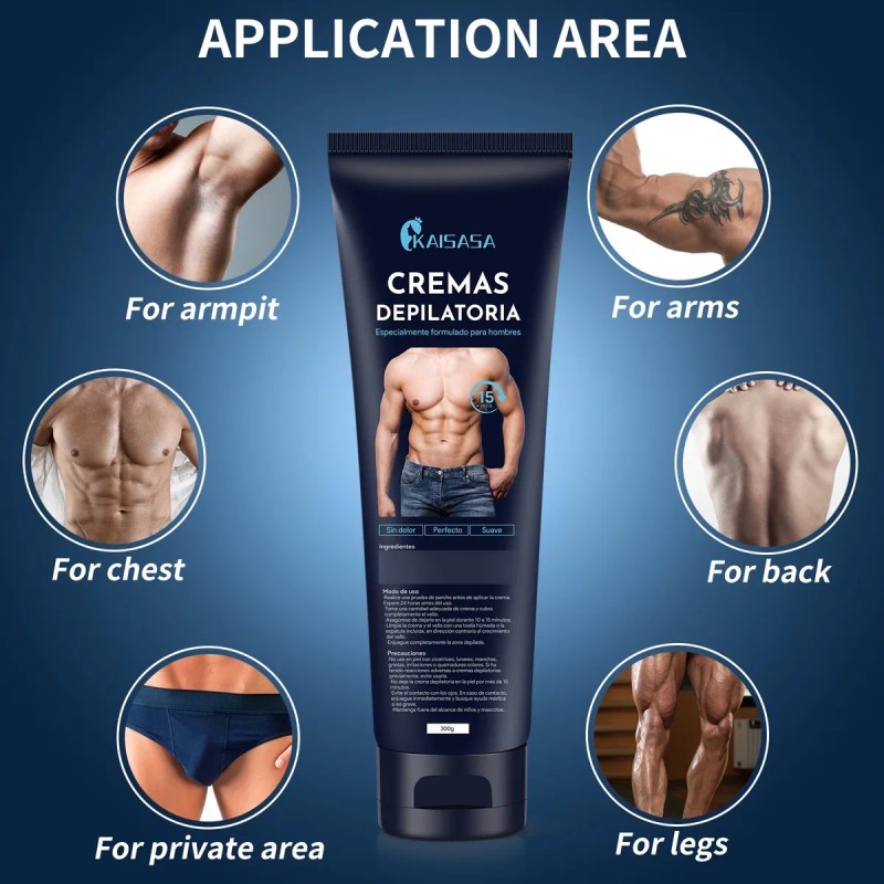 Crema Depilatoria Íntima Para Hombre Genitales 300g Espátula