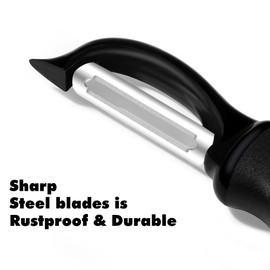 Rainspire Vegetable Peeler Potato Peelers for Kitchen, Sharp Stainless Steel Blades Veggie, Comfortable Handle Fruit Peeler, Carrot Peeler Apple Peeler Dishwasher Safe