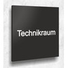 Door Sign Technikraum Sign Black Matt UV Print 12 x