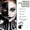 Erinde Pintura Profesional Para Rostro y Cuerpo, #Negro + Blanco