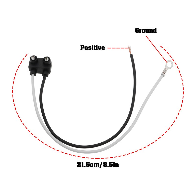 ECSiNG 10Pcs Truck Trailer 2 Wire Pigtail Harness Suitable for