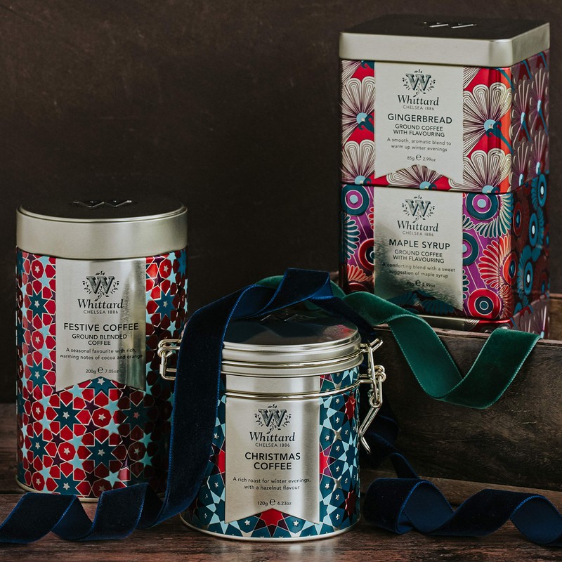 Whittard of Chelsea - Christmas Coffee Clip Top Tin -