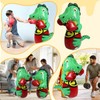 Inflatable Tumbler Dinosaur Punching Bag, 47" Blow up Boxing Dinosaur,Bounce