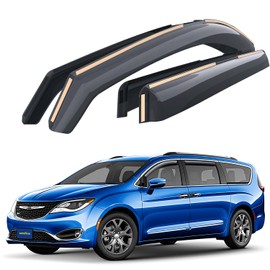 Goodyear Shatterproof in-Channel Window Deflectors for Chrysler Pacifica 2017-2026, Rain Guards, Window Visors for Cars, Vent Deflector, Car Accessories, 4 pcs - GY007974