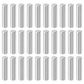 sourcing map 30Pcs 6mm x 25mm Dowel Pins, 304 Stainless Steel Cylindrical Shelves Support Pegs Locating Pin Shelf Fasten Elements for Bookshelf Cabinet Furniture Component (GB119), Silver