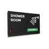 Kubik Letters Shower Room Sign with Slider for Dual Messages