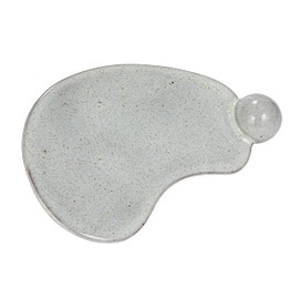 Bloomingville Stoneware Tray with Ball and Reactive Glaze, Cream