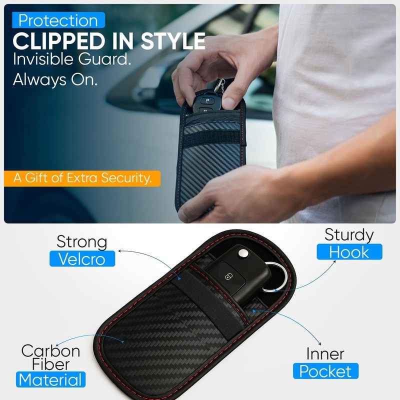 PRO-TECH Faraday Box for Car Keys with Pouches - Premium