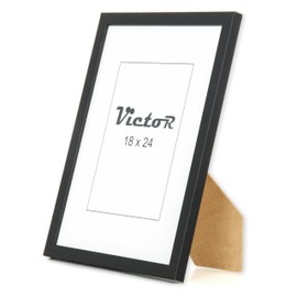 VictoR Nolde Black Picture Frame 18 x 24 cm - Strip 11 x 13 mm - Wooden Frame - Frame Picture Frame Wood - Picture Frame Black 18 x 24 cm