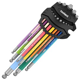 toolant Allen Wrench Allen Key Metric&SAE Set, with Ball End for Automotive, Plumber, Workshop, Mechanics - Set: SAE 13pcs