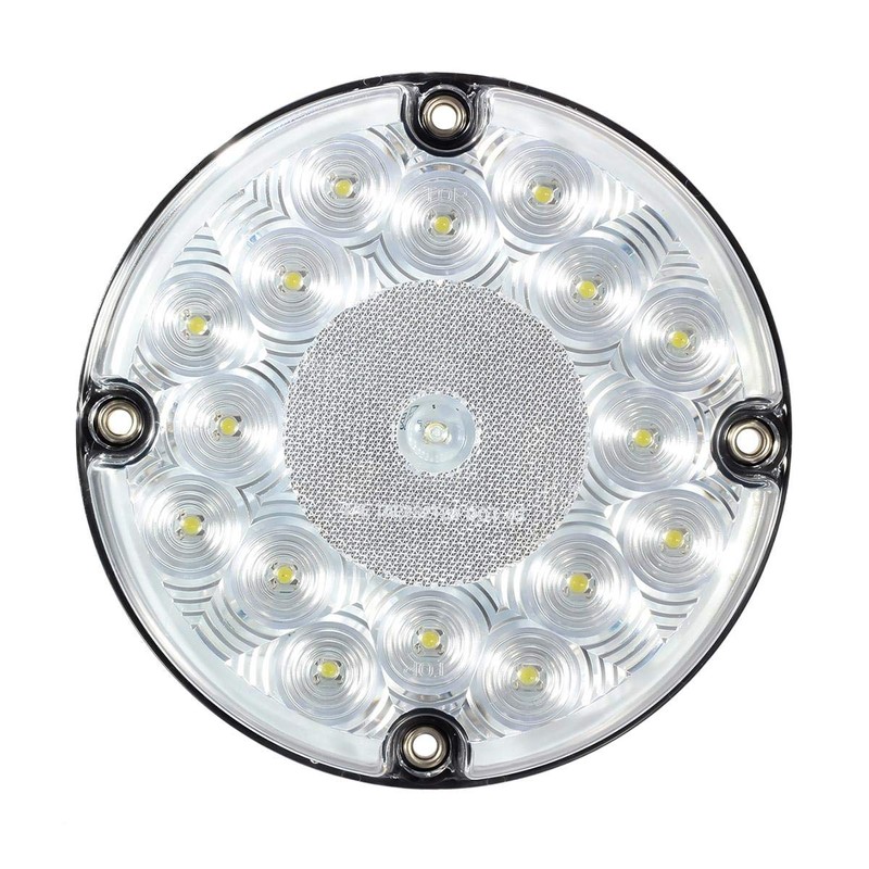 Partsam 2Pcs 7" Round White LED Backup Lights 17 LED