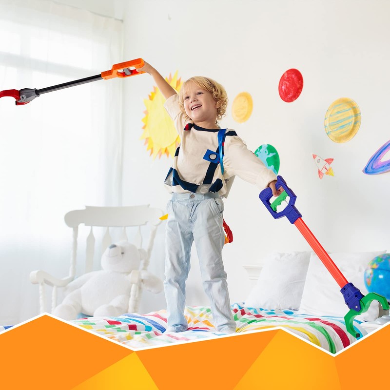 Lewtemi 4 Pcs Interactive Grabber Claw Robot Arm Pack Reacher