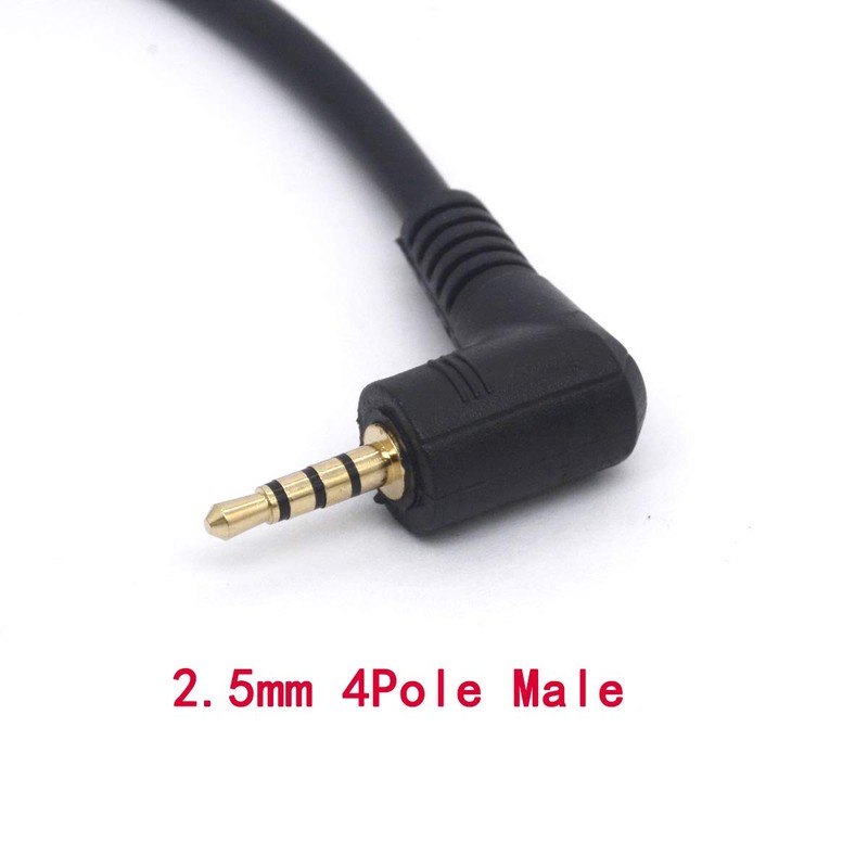 PIIHUSW 90 Deg Angle 2.5mm Male to Female Cable Headphone