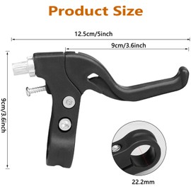 MITUMORMOR 1 Pair Children's Brake Levers for Bicycle, Universal Bicycle Brake Lever Replacement Parts, Children's Bicycle Brake Lever, Bicycle Handle Brake for Children Road Bike Most Bikes